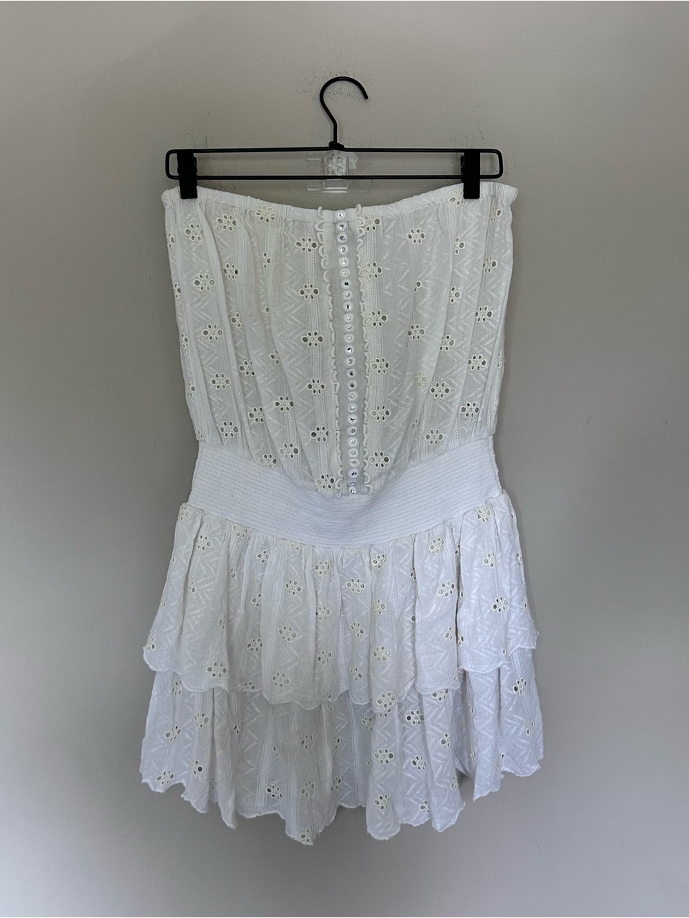 RAMY BROOK Strapless White Eyelet Romper - Picture 2 of 9
